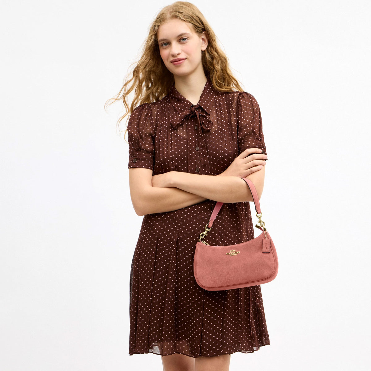 Coach Teri Shoulder Bag - Gold/Blush Pink