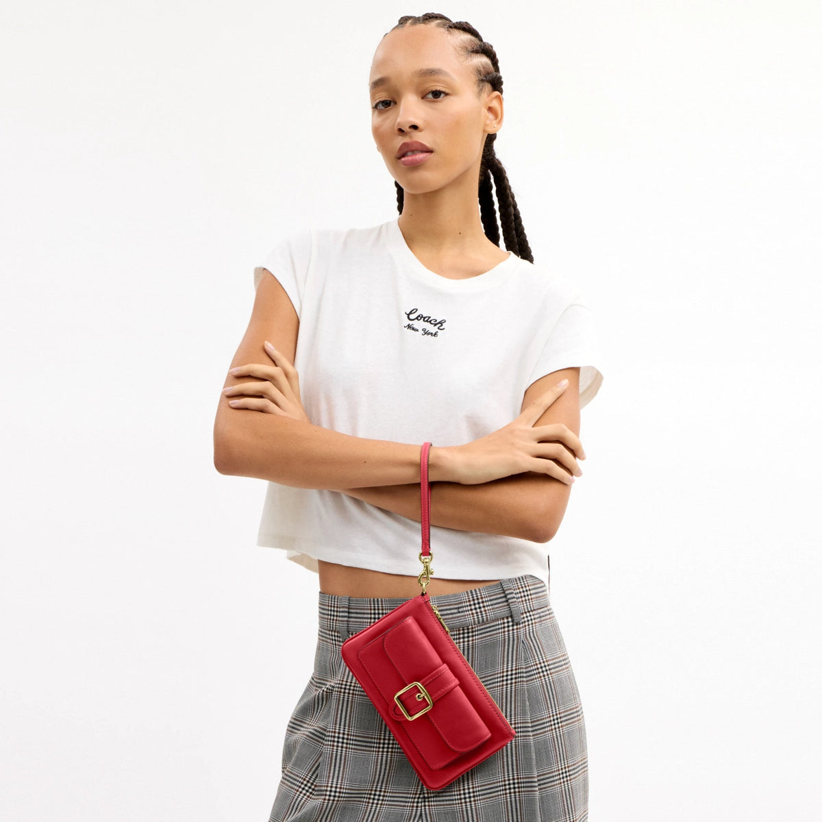 Coach Ashton Wristlet - Gold/Poppy