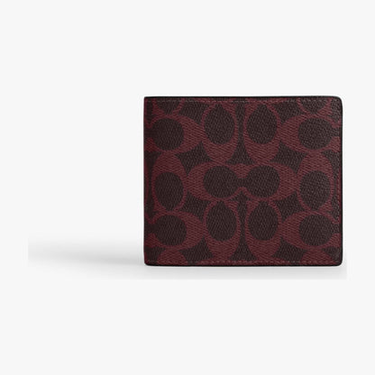 Coach 3-In-1 Wallet In Signature Canvas - Black Currant