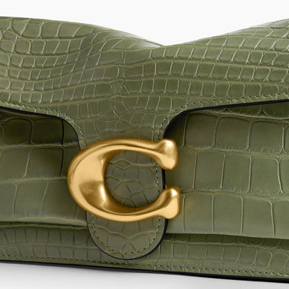 Coach Tabby Shoulder Bag 26 In Alligator - Brass/Moss