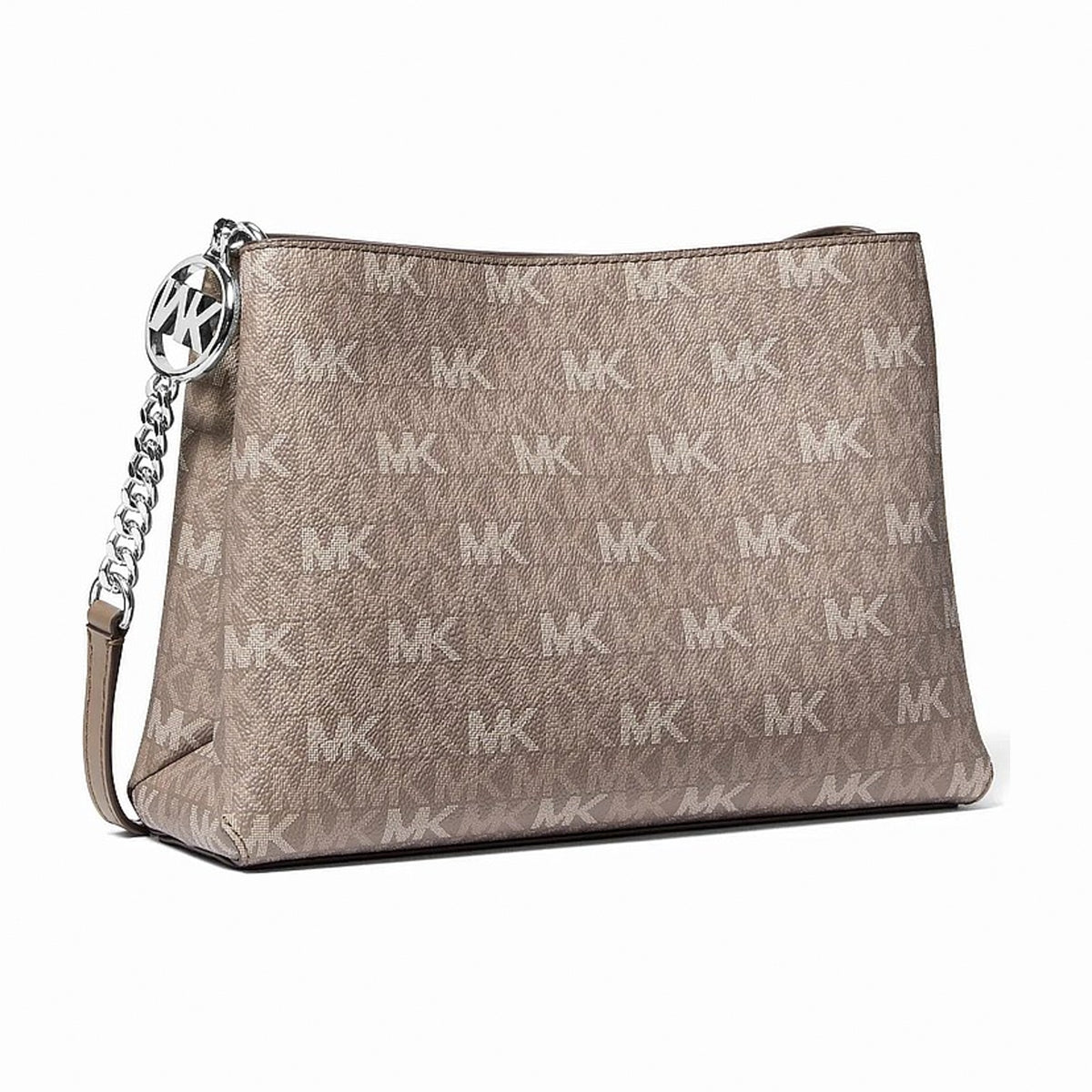 Michael Kors Christina Small Signature Logo Crossbody Bag - MUSHROOM