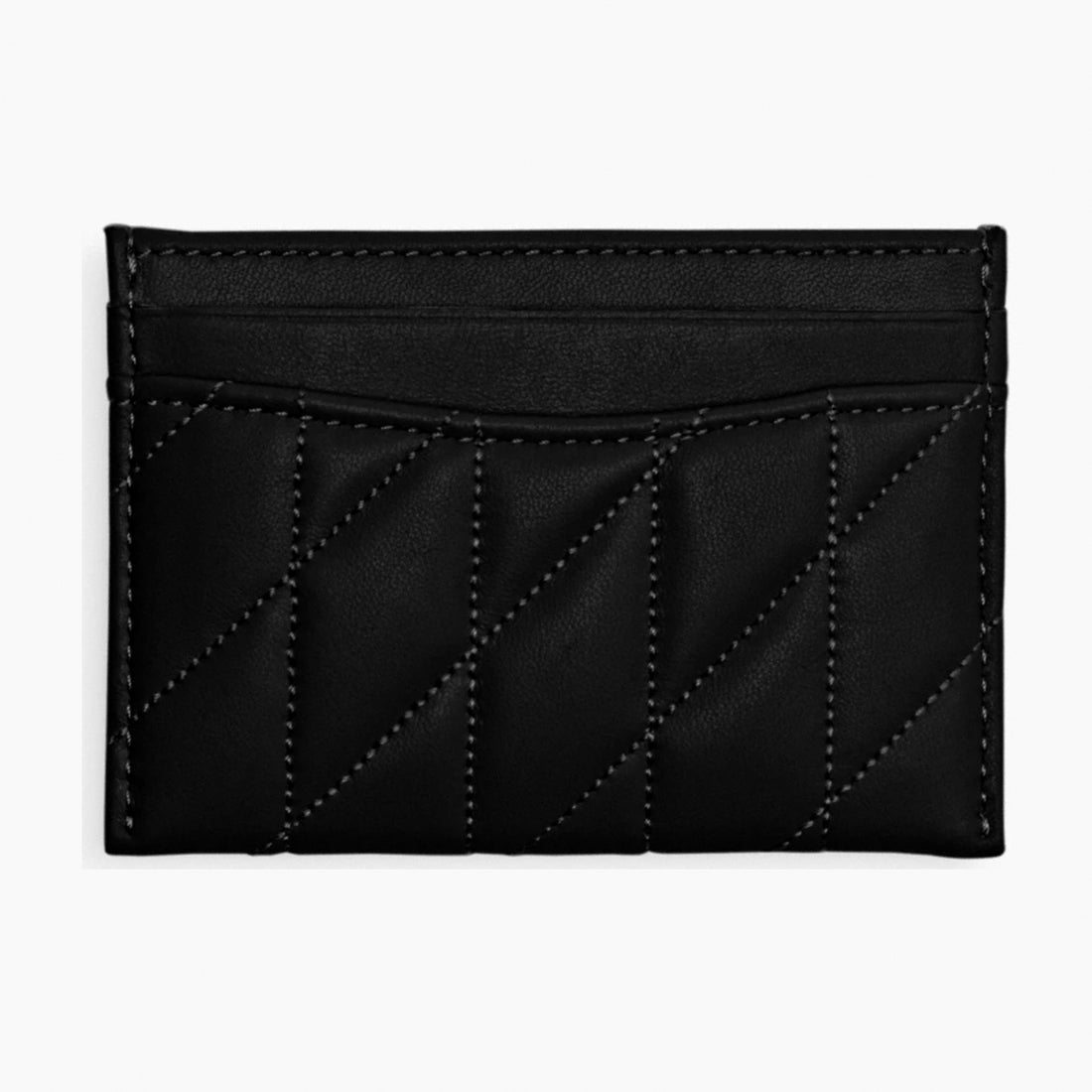 Coach Essential Card Case With Pillow Quilting - Brass/Black