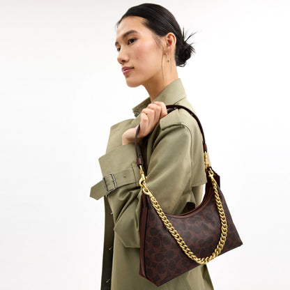 Coach Juliet Shoulder Bag 25 In Signature Canvas - Brass/Maple Maple