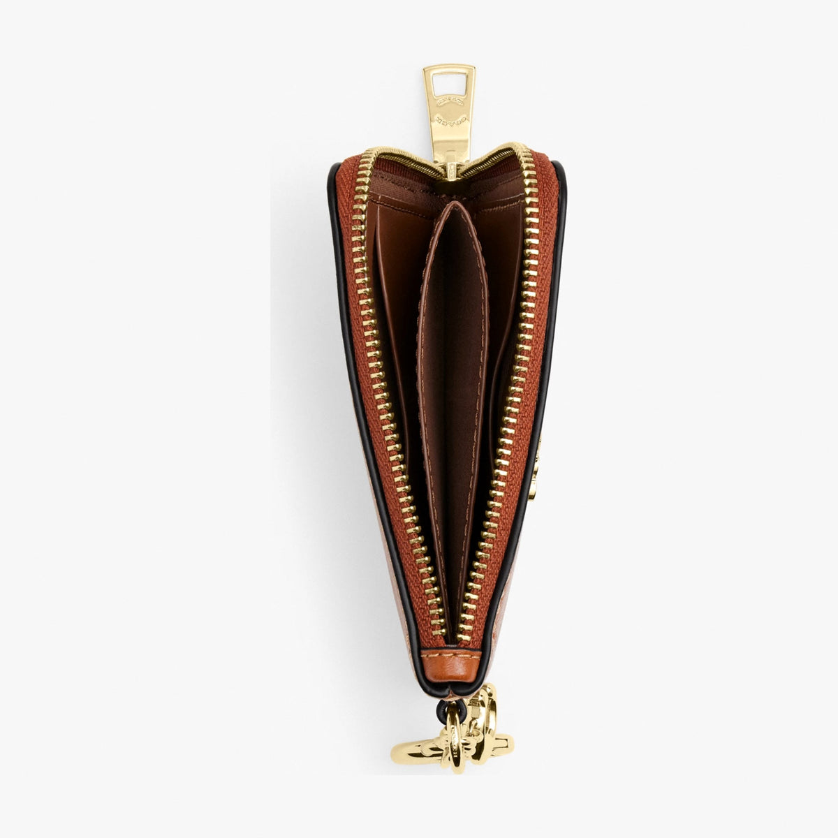 Coach Small Corner Zip Wallet - Gold/Cinnamon
