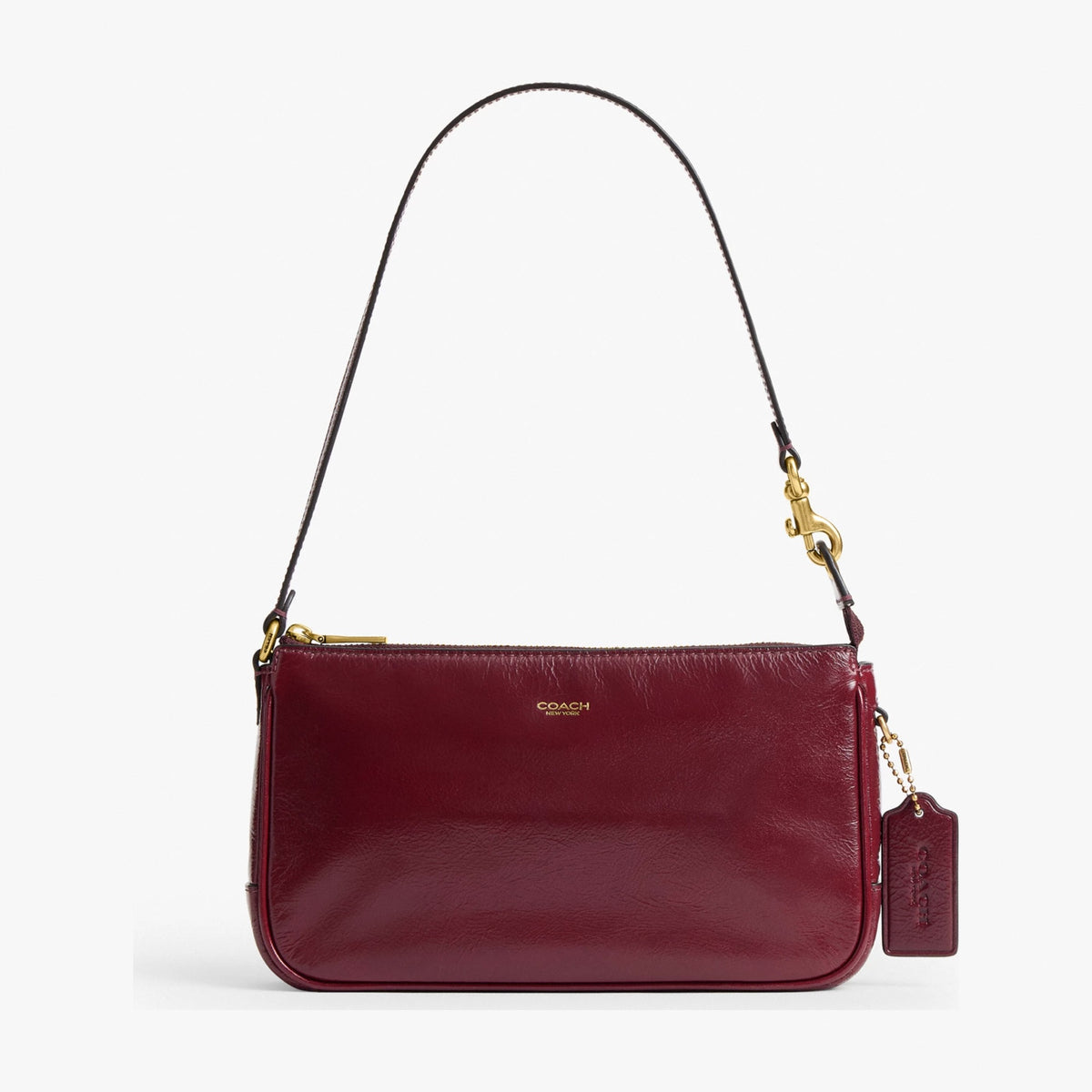 Coach Plaza Bag - Brass/Dark Cherry