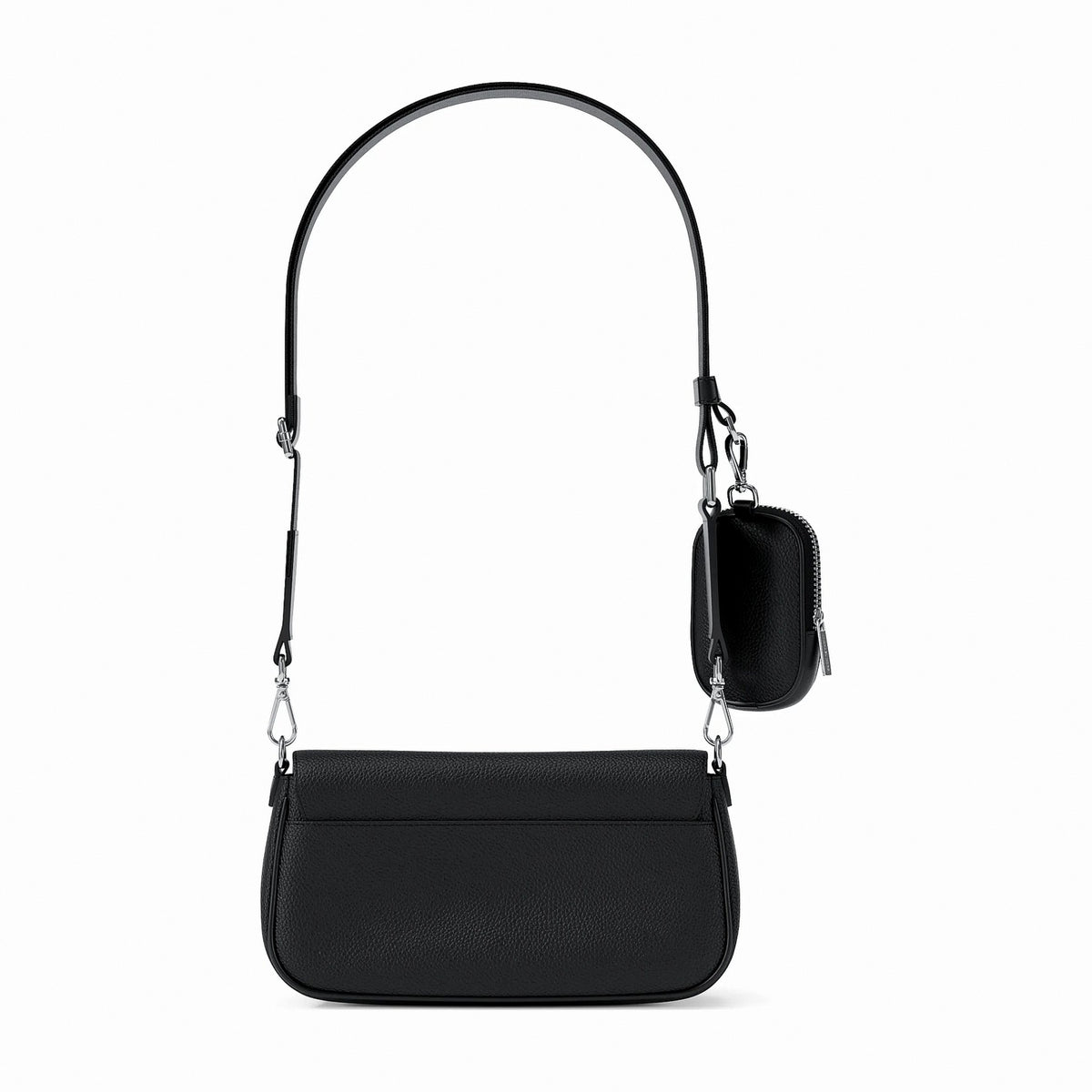 Michael Kors Jet Set Travel Small Pebbled Leather Crossbody Bag With Pouch - BLACK