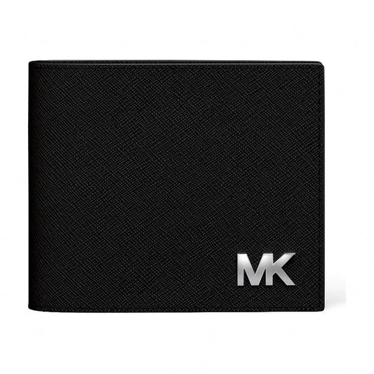 Michael Kors Cooper Saffiano Leather Billfold Wallet With Passcase - BLACK