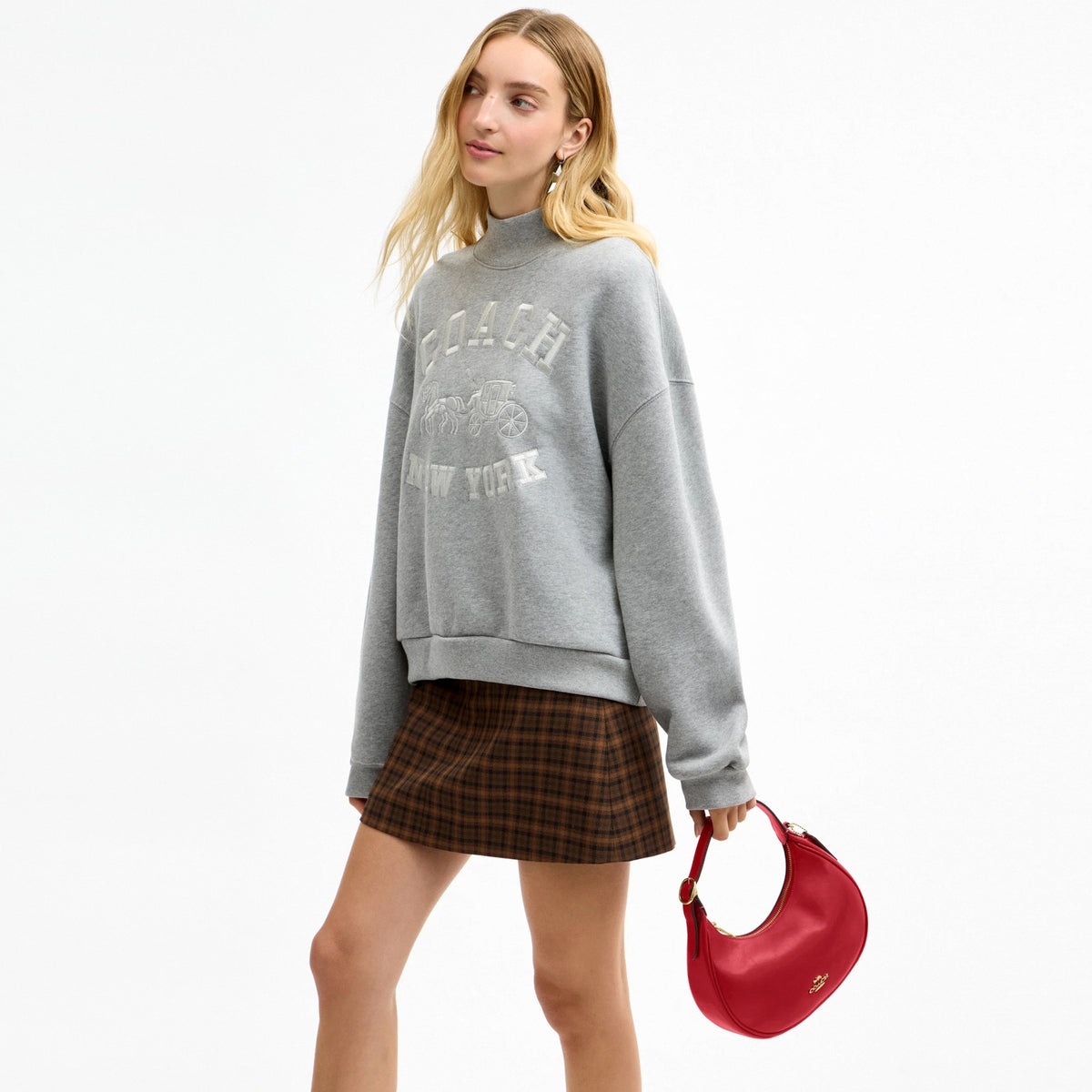 Coach Emily Shoulder Bag - Gold/Poppy