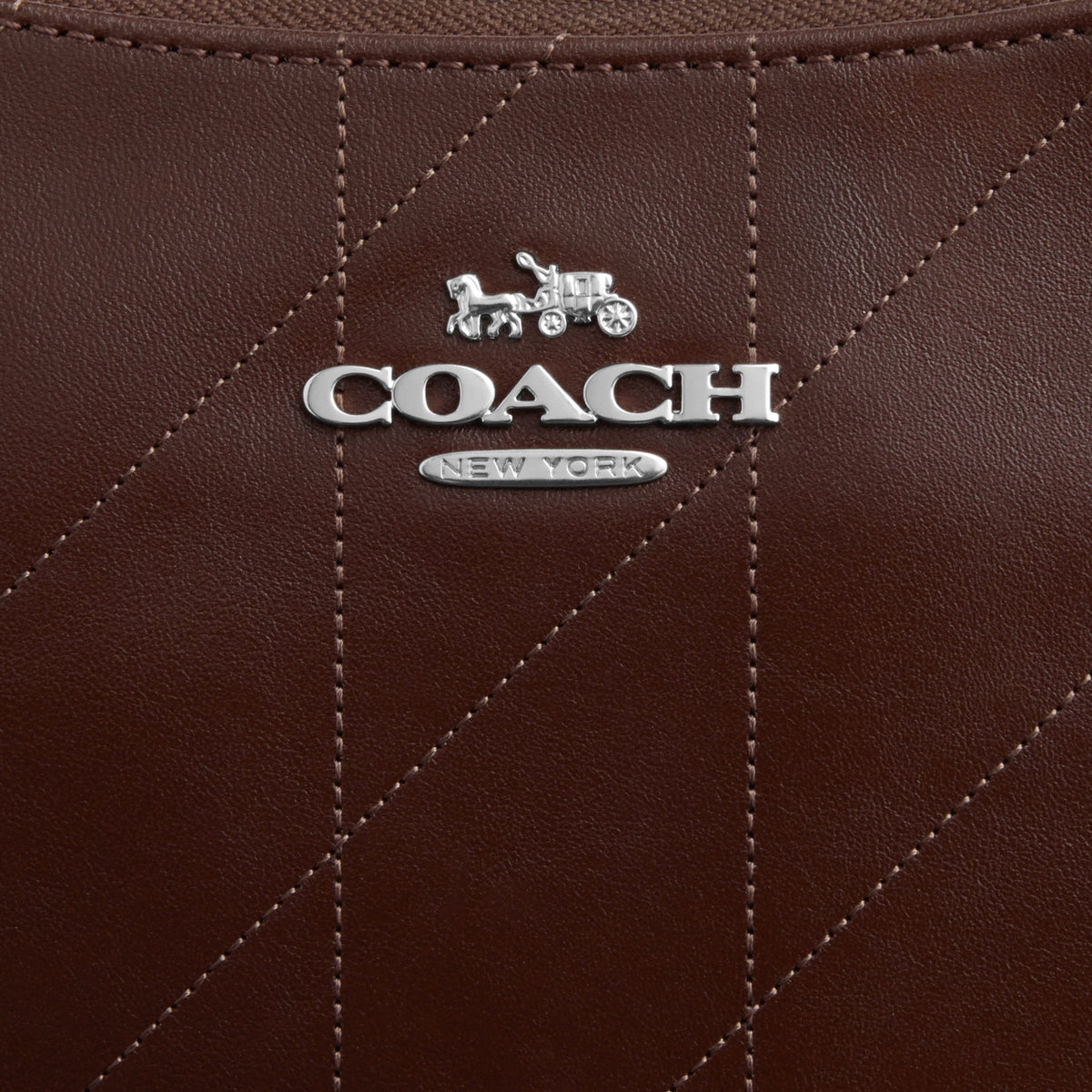 Coach Teri Shoulder Bag With Quilting - Silver/Maple