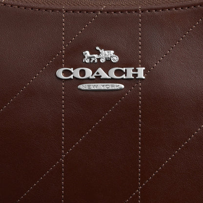 Coach Teri Shoulder Bag With Quilting - Silver/Maple