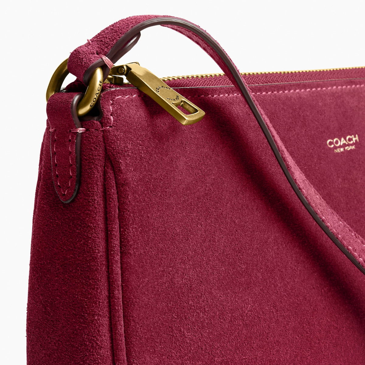 Coach Plaza Bag - Brass/Dark Fuchsia