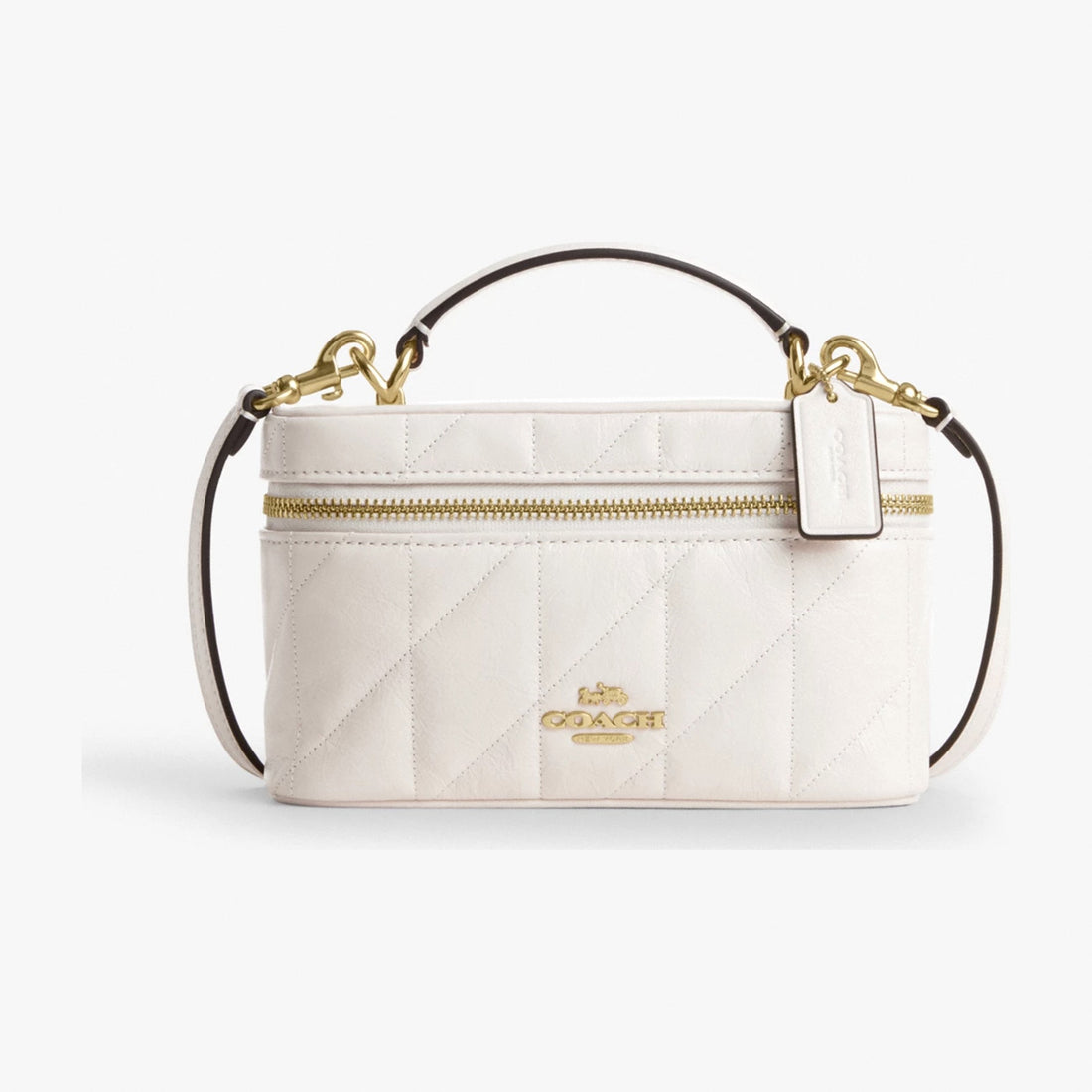 Coach Rainer Crossbody Bag 18 With Quilting - Gold/Chalk