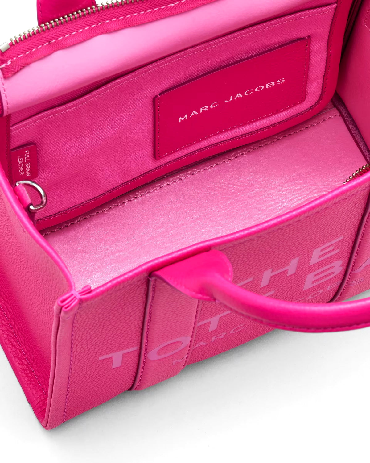 Marc Jacobs The Leather Small Tote Bag - HOT PINK