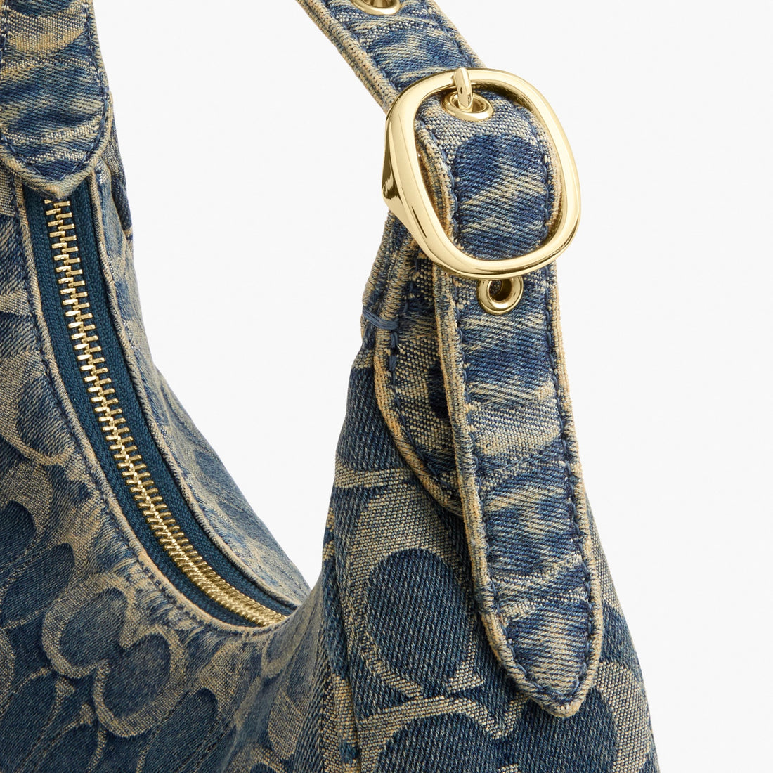 Coach Emily Shoulder Bag In Signature Regenerative Cotton Denim - Gold/Denim