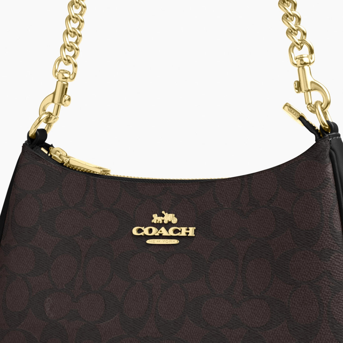 Coach Teri Shoulder Bag In Signature Canvas - Gold/Walnut/Black
