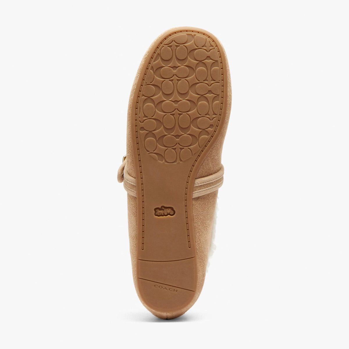 Coach Sculpted C Mary Jane In Shearling - Soft Beige