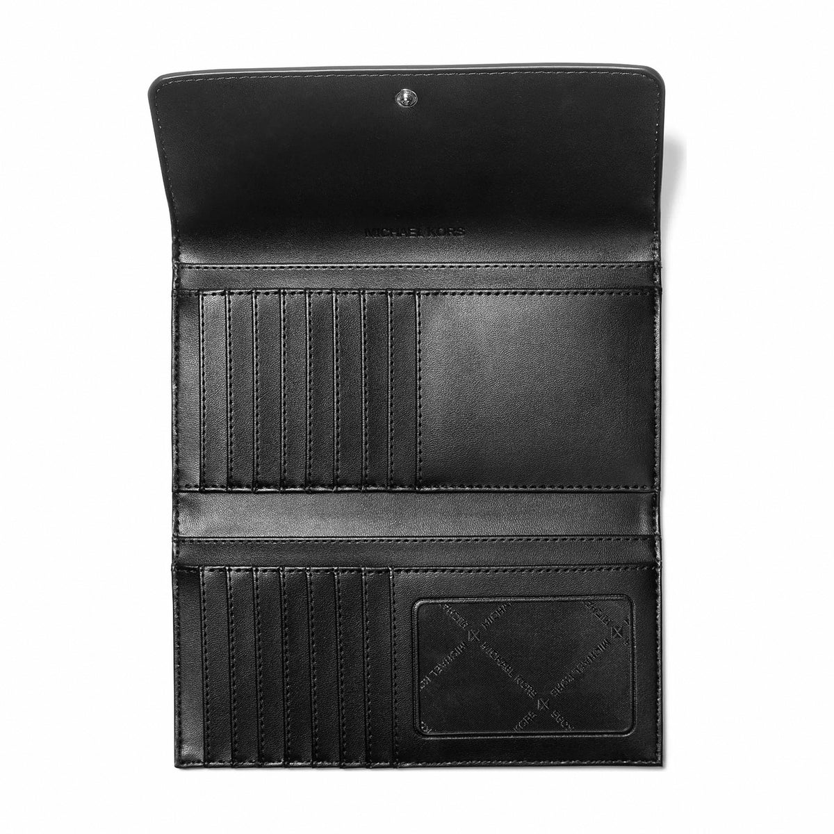 Michael Kors Jet Set Travel Signature Logo Tri-Fold Wallet - OPWHT MULTI