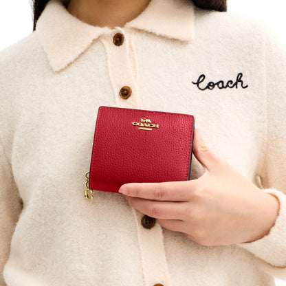 Coach Snap Wallet - Gold/Poppy