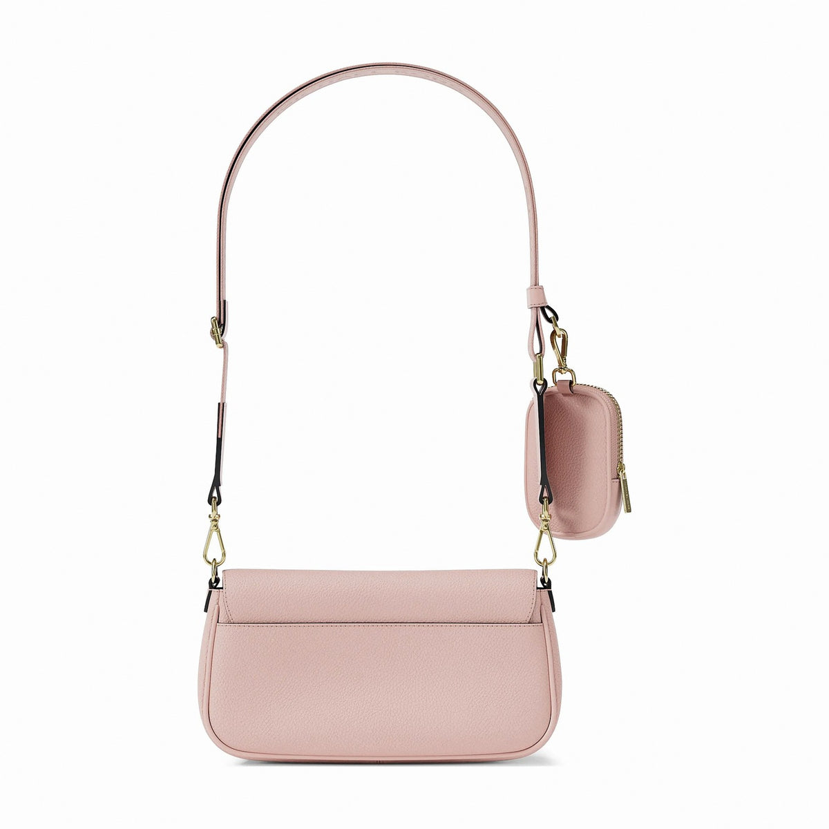 Michael Kors Jet Set Travel Small Pebbled Leather Crossbody Bag With Pouch - POWDER BLUSH