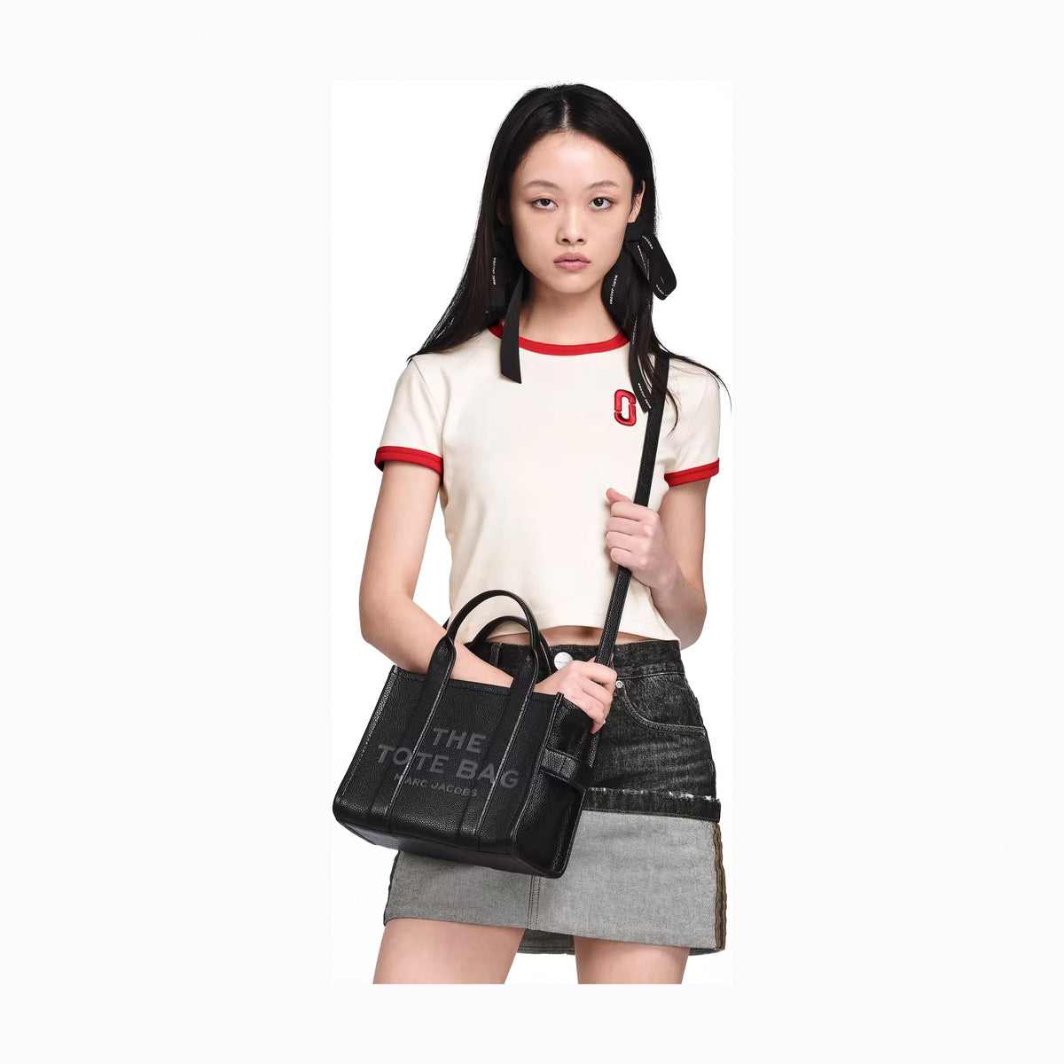 Marc Jacobs The Leather Small Tote Bag - BLACK