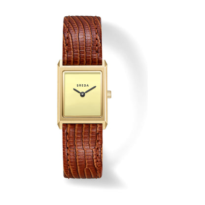 BREDA Virgil (Lizard Embossed) - Gold/Brown/Cream