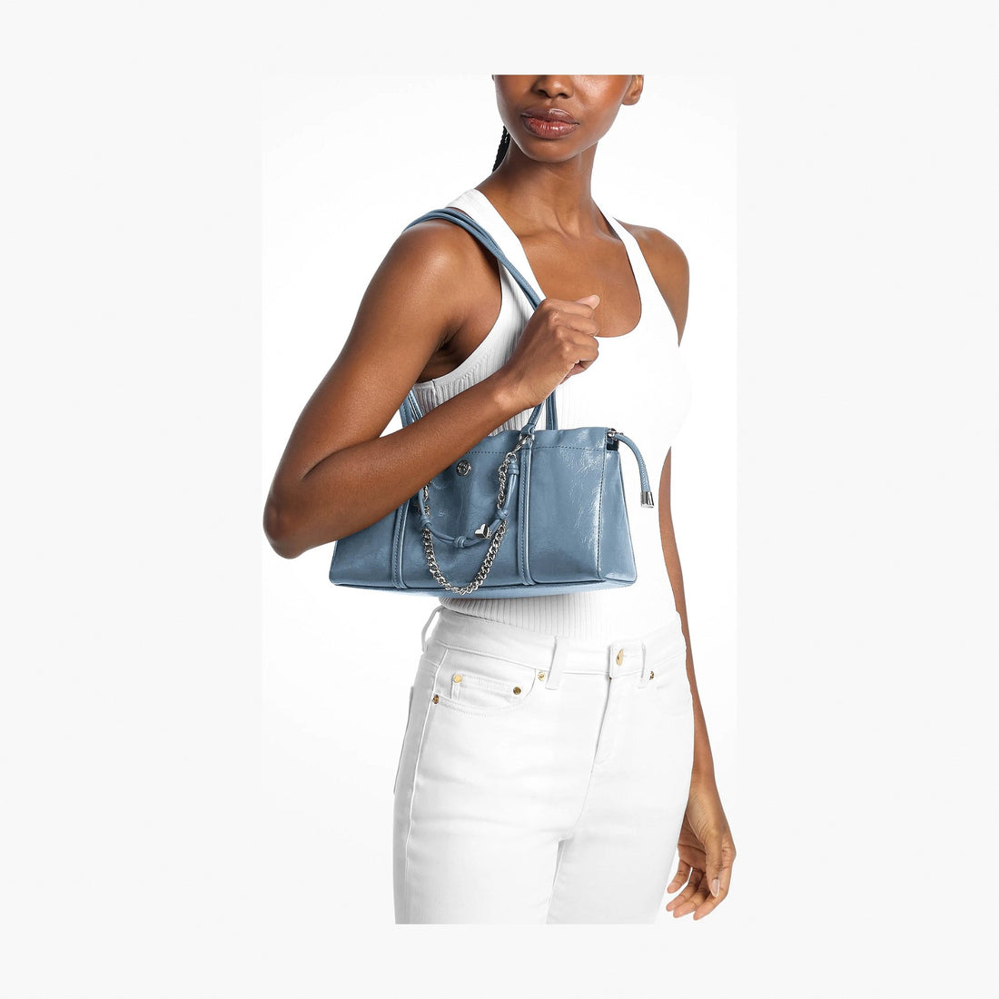 Michael Kors Matilda Small Cinched Shoulder Bag - DENIM