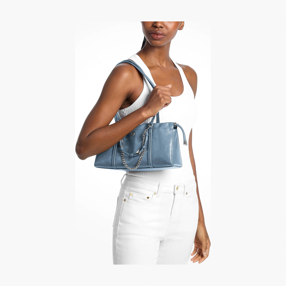Michael Kors Matilda Small Cinched Shoulder Bag - DENIM