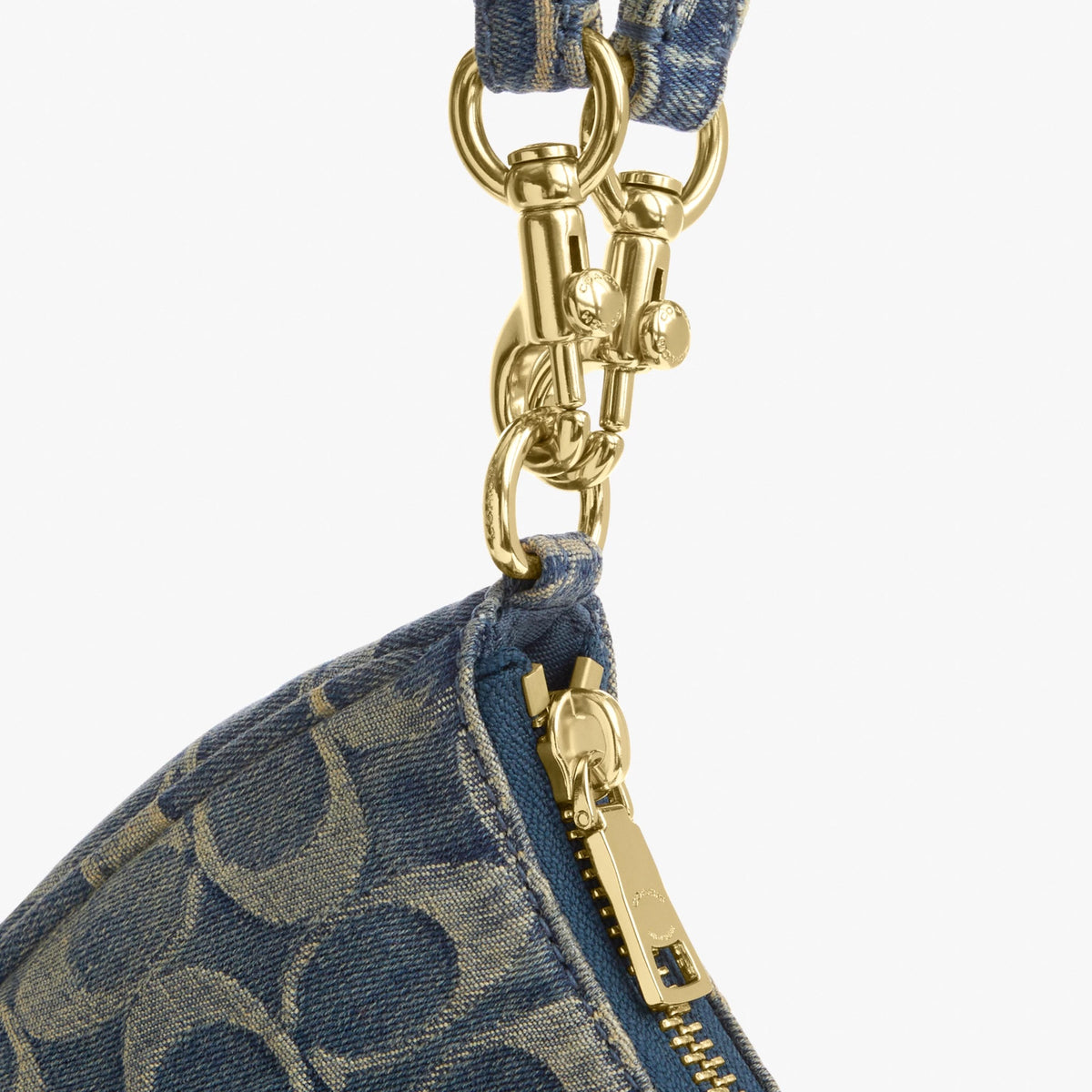 Coach Teri Mini Crossbody Bag In Signature Regenerative Cotton Denim - Gold/Denim