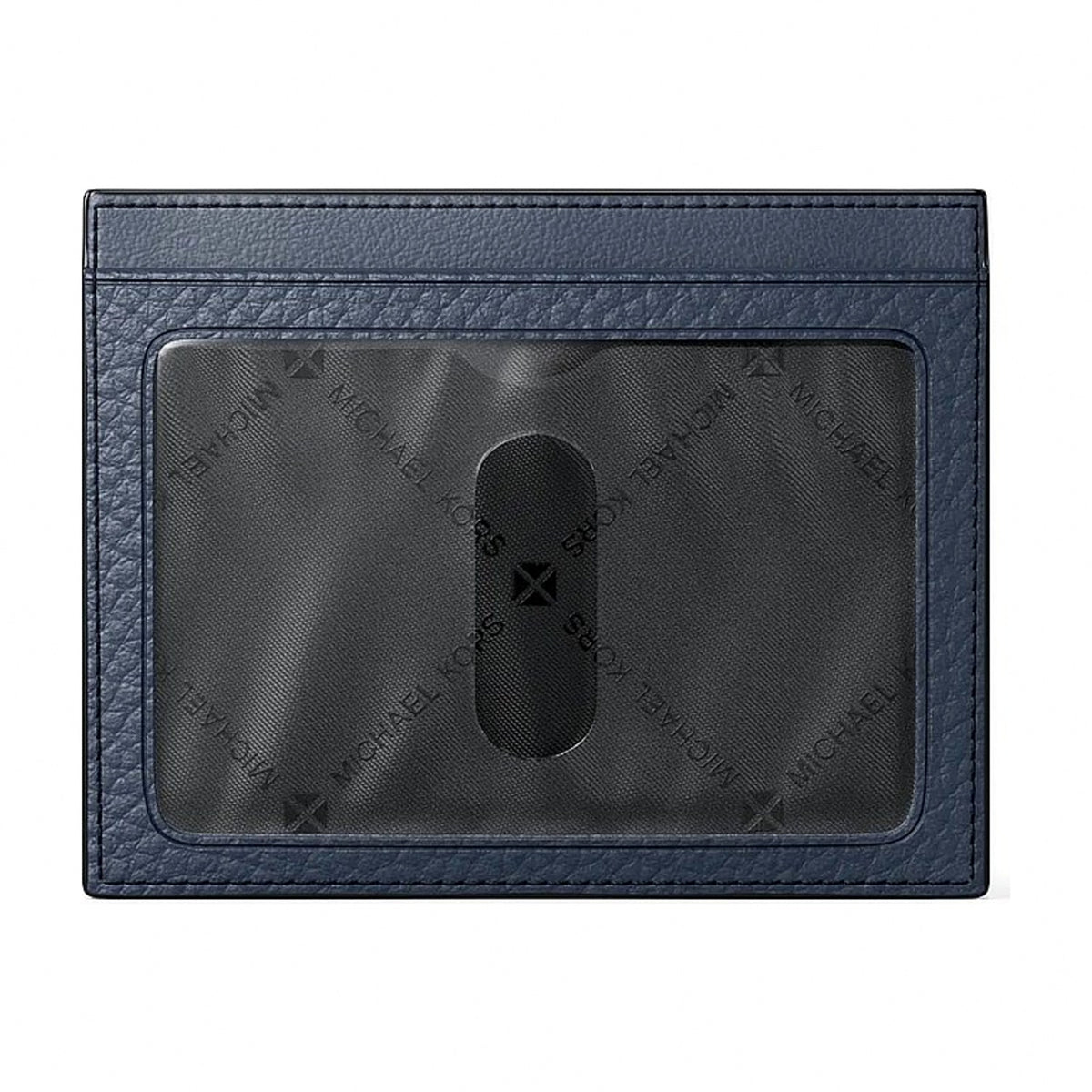Michael Kors Cooper Pebbled Leather Card Case - NAVY