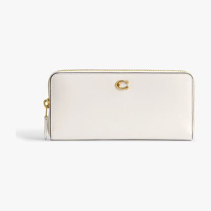 Coach Essential Slim Accordion Zip Wallet - Brass/Chalk