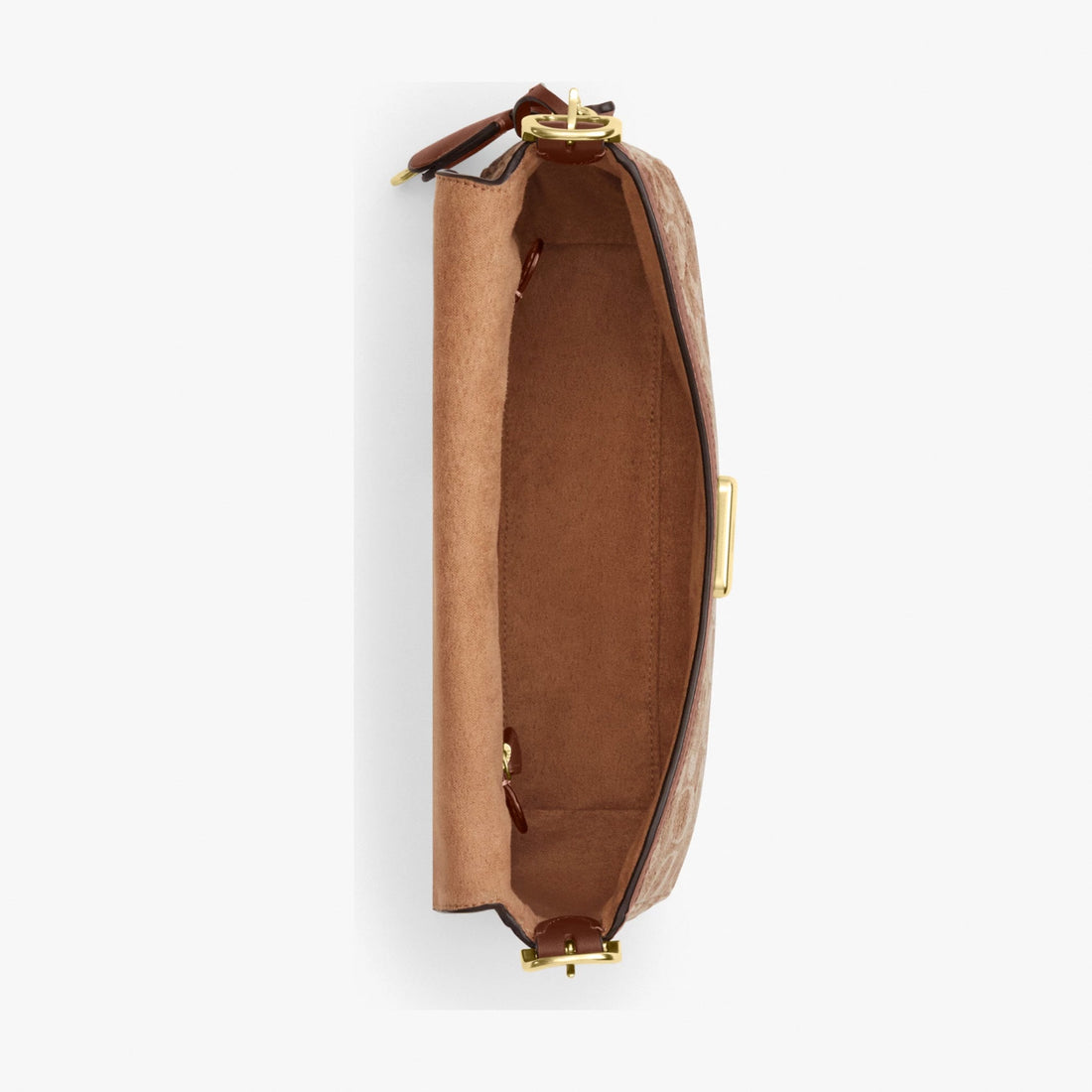 Coach Etta Small Flap Shoulder Bag In Signature Chenille - Gold/Light Khaki/Vintage Brown