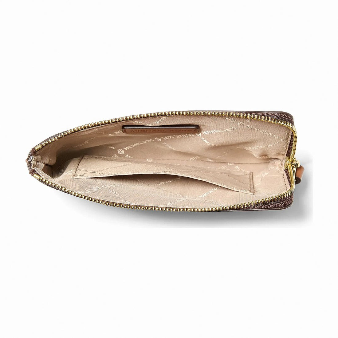 Michael Kors Jet Set Travel Small Printed Signature Logo Wristlet - BROWN