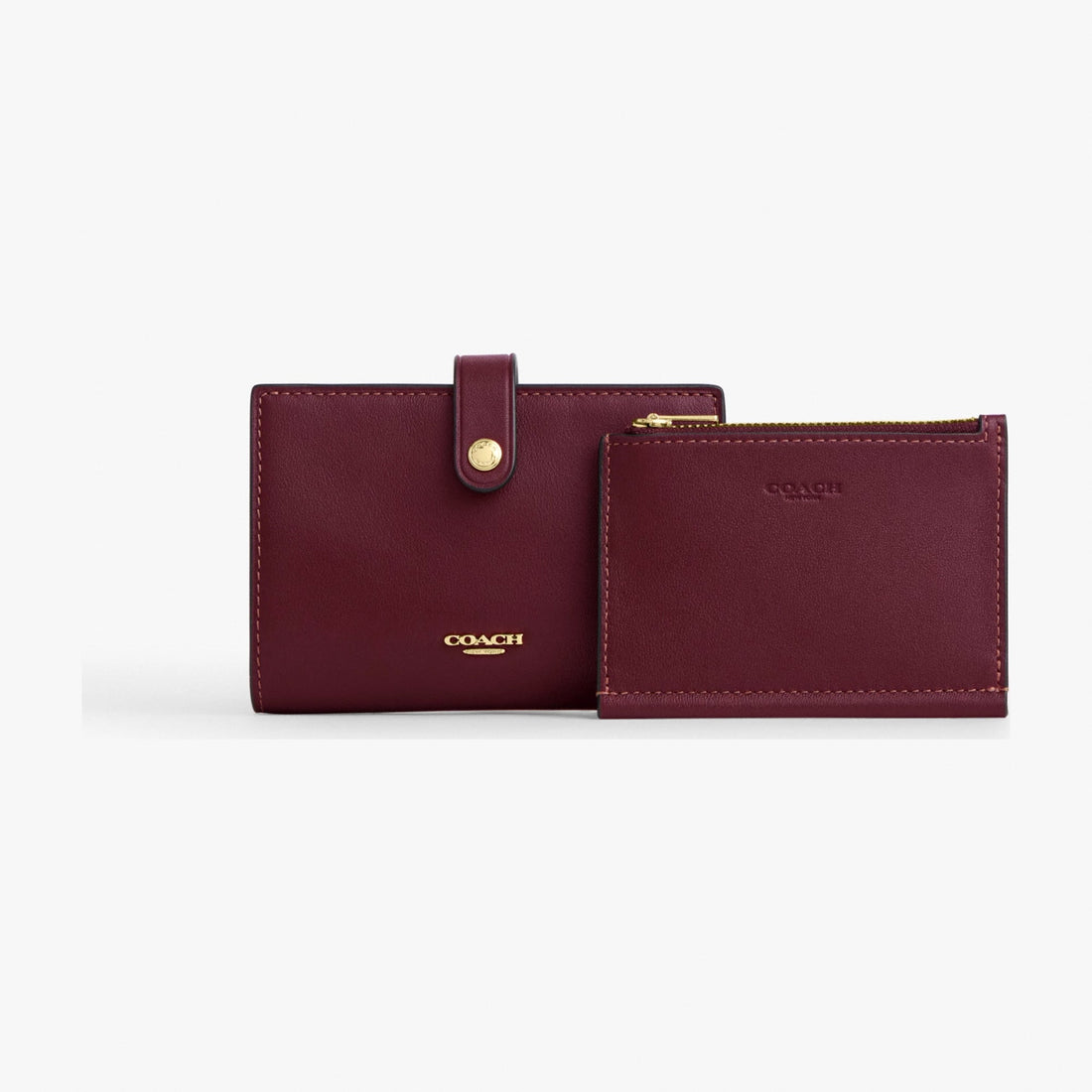 Coach 2-In-1 Wallet - Gold/Dark Cherry