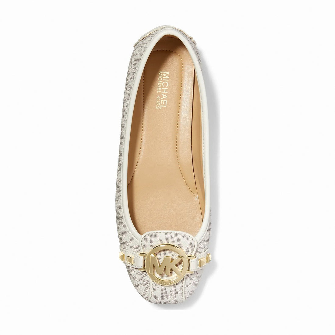 Michael Kors Fulton Studded Logo Moccasin - VANILLA