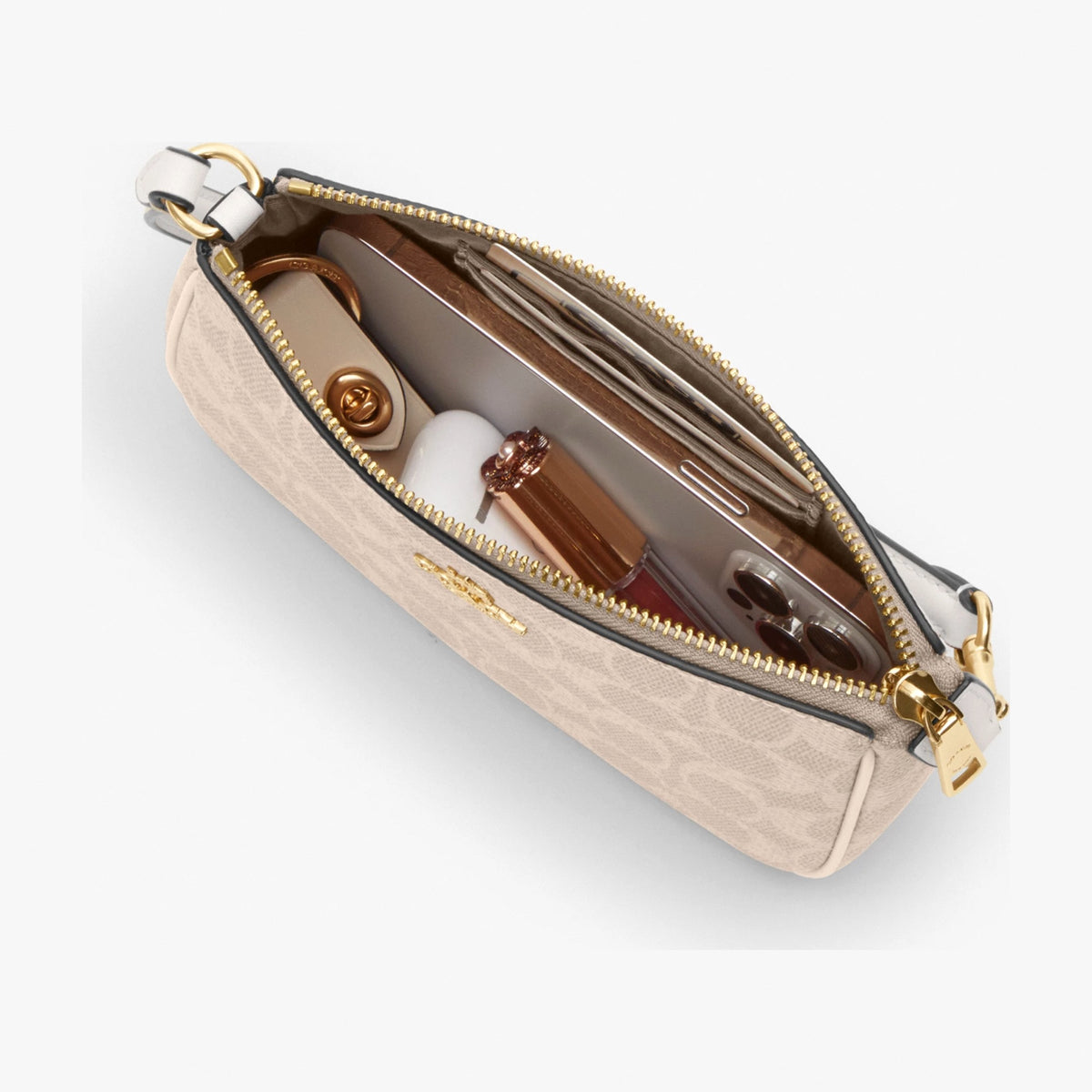Coach Nolita 19 In Signature Canvas - Gold/Sand/Chalk