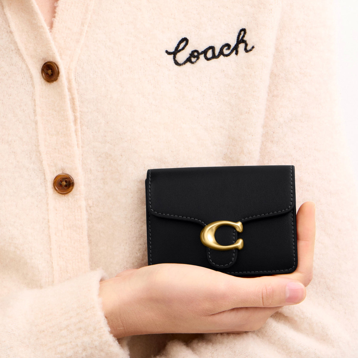 Coach Tabby Card Case - Brass/Black
