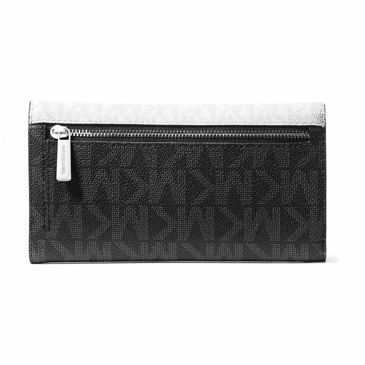 Michael Kors Jet Set Travel Signature Logo Tri-Fold Wallet - OPWHT MULTI