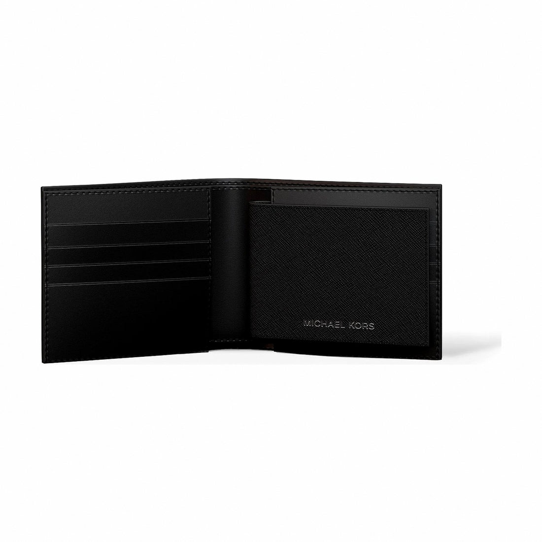 Michael Kors Cooper Saffiano Leather Billfold Wallet With Passcase - BLACK