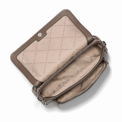 Michael Kors Jet Set Travel Small Signature Logo Crossbody Bag With Pouch - MUSHROOM