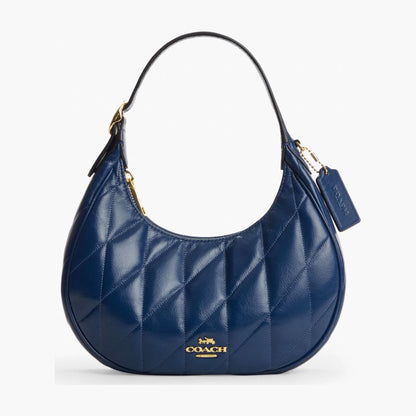 Coach Emily Shoulder Bag With Quilting - Gold/Deep Blue