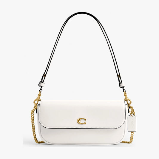 Coach Brook Flap Chain Bag - Brass/Chalk