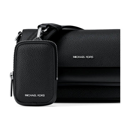 Michael Kors Jet Set Travel Small Pebbled Leather Crossbody Bag With Pouch - BLACK