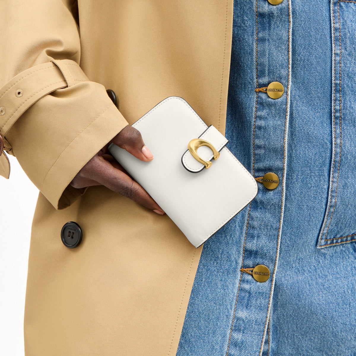 Coach Tabby Wallet - Brass/Chalk