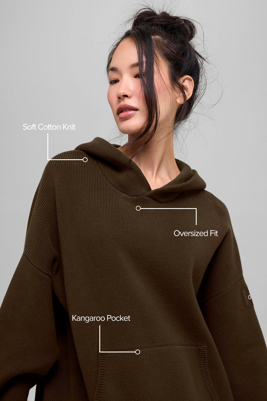 Alo Yoga Scholar Hooded Sweater - Espresso