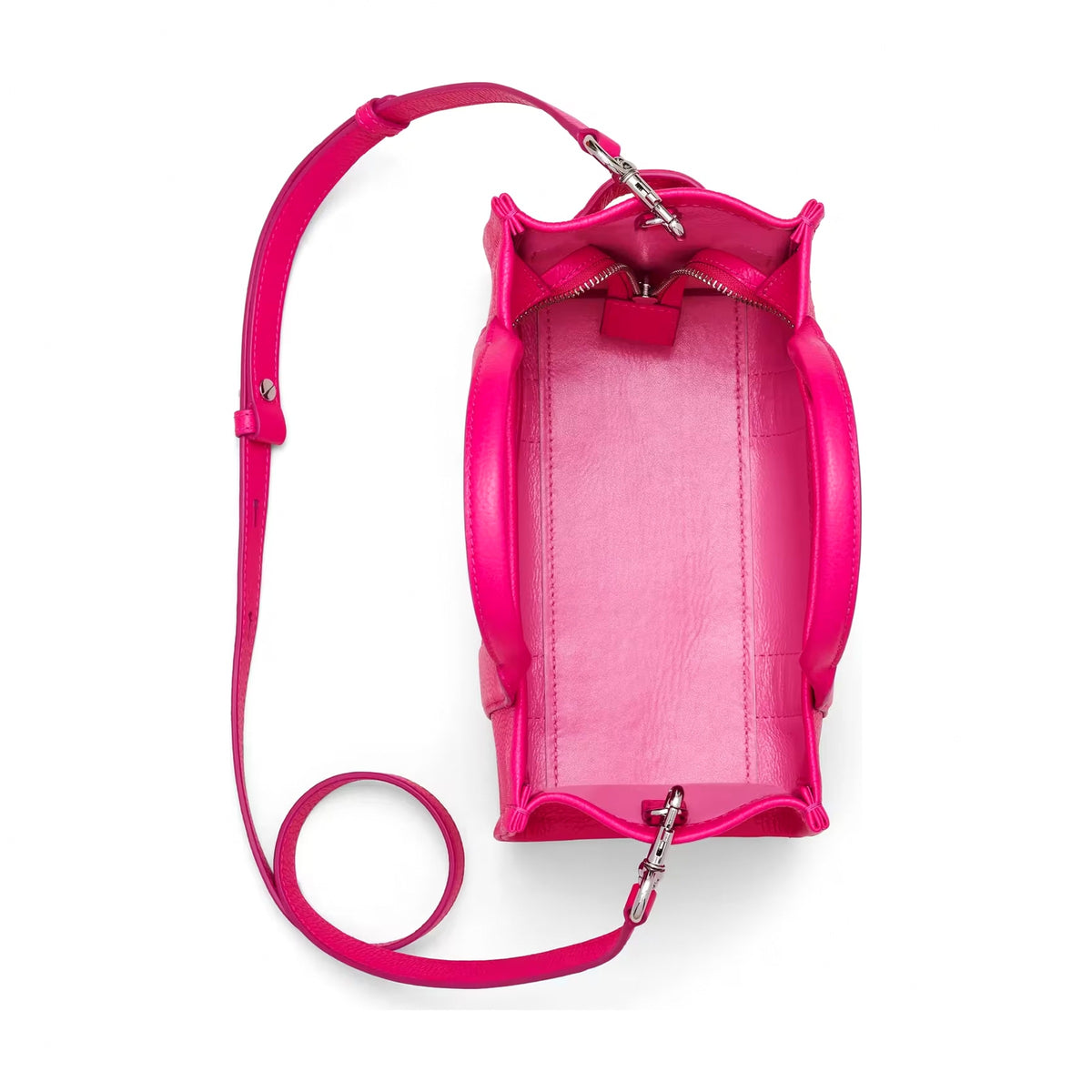Marc Jacobs The Leather Small Tote Bag - HOT PINK