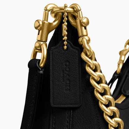 Coach Juliet Shoulder Bag 25 With Quilting - Brass/Black