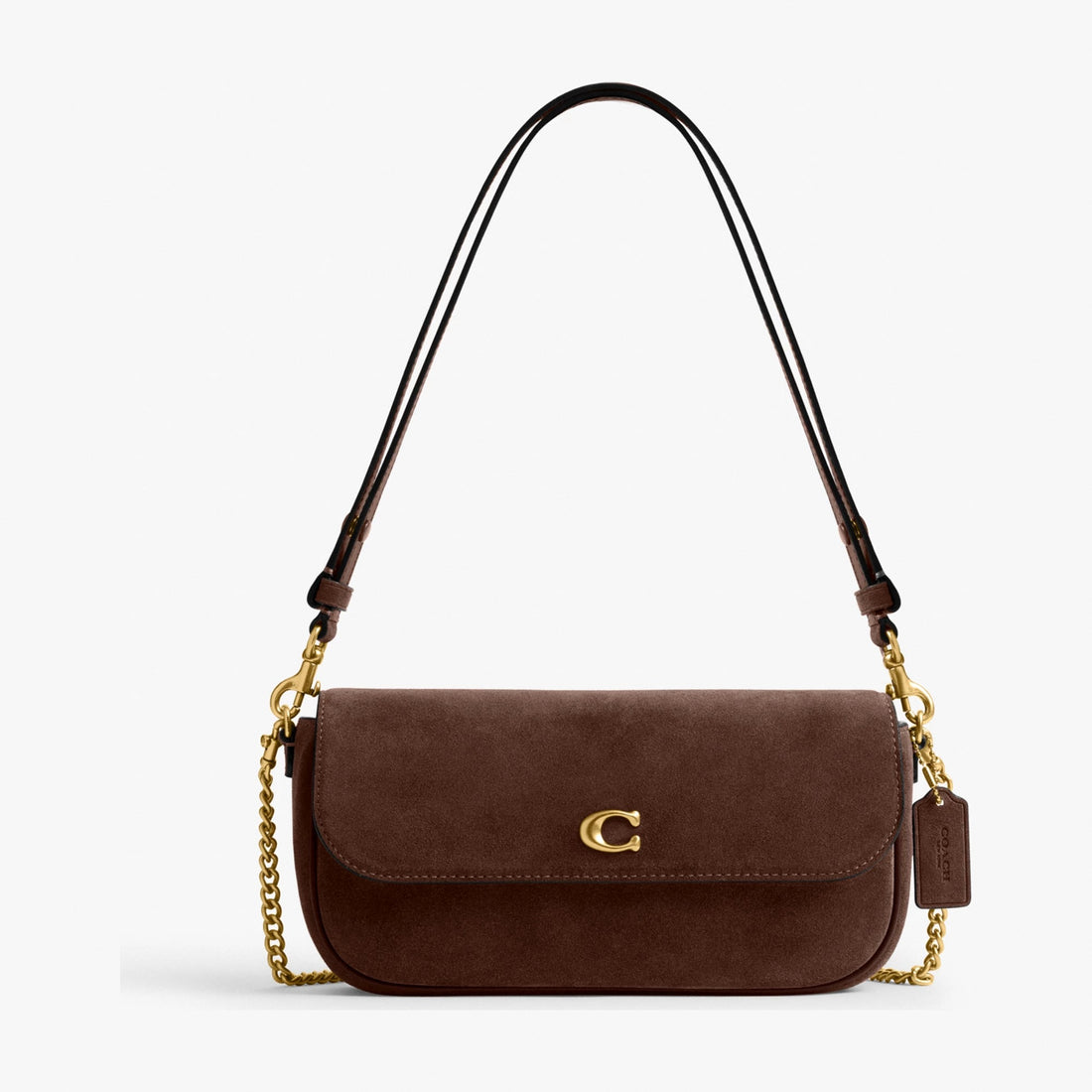 Coach Brook Flap Chain Bag - Brass/Dark Chocolate