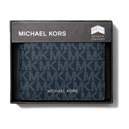 Michael Kors Cooper Logo Billfold Wallet With Coin Pouch - ADMRL/PLBLUE