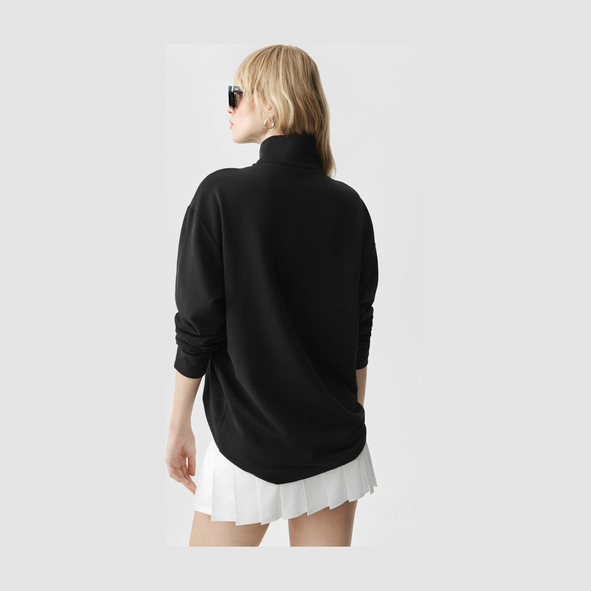 Alo Yoga Double Take Long Sleeve 1/4 Zip - Black