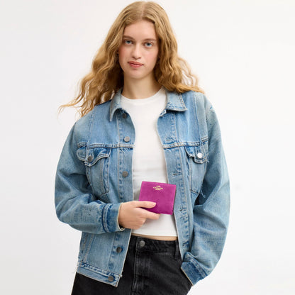 Coach Snap Wallet - Gold/Magenta